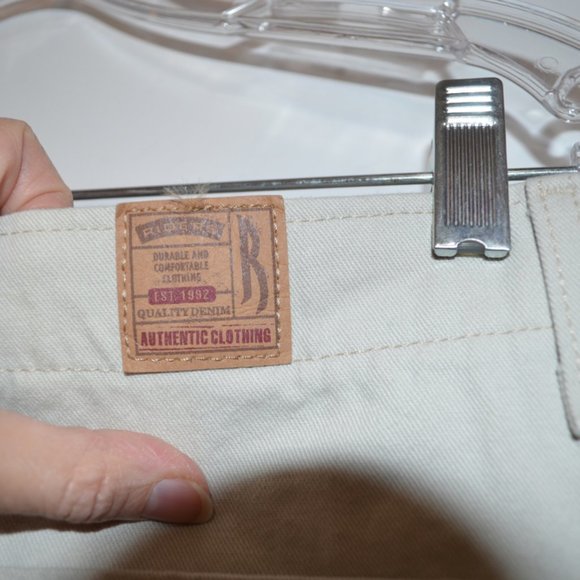 Riders Vintage USA Durable & Comfortable White Cream Denim Men Pants 10 M - Picture 2 of 9